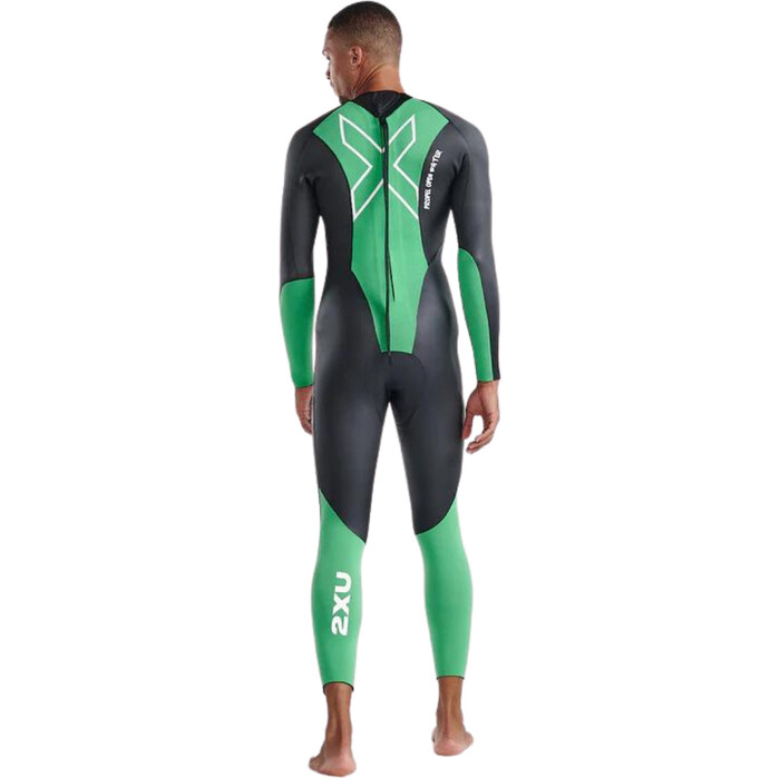 2024 2XU Mens Propel Open Water Swim Wetsuit MW7144c - Black / Bright Green